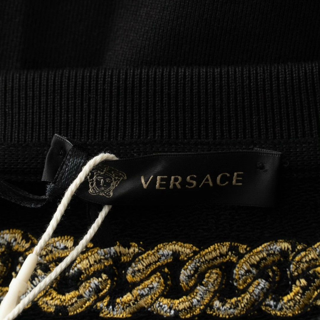 Versace Versace Men's Rhinestone Chain Embroidered Sweatshirt Size US M / EU 48-50 / 2 - 6 Thumbnail