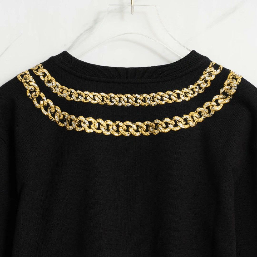 Versace Versace Men's Rhinestone Chain Embroidered Sweatshirt Size US M / EU 48-50 / 2 - 5 Thumbnail