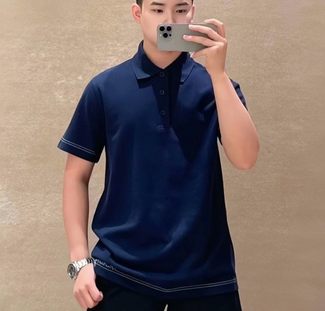 Burberry Burberry Men's Navy Logo Embroidered Polo Size US M / EU 48-50 / 2 - 9 Thumbnail