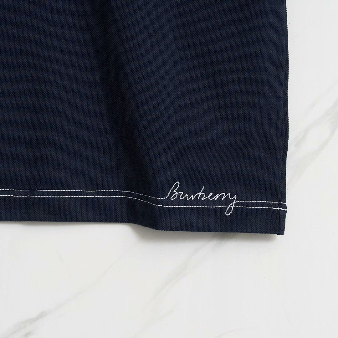 Burberry Burberry Men's Navy Logo Embroidered Polo Size US M / EU 48-50 / 2 - 4 Thumbnail