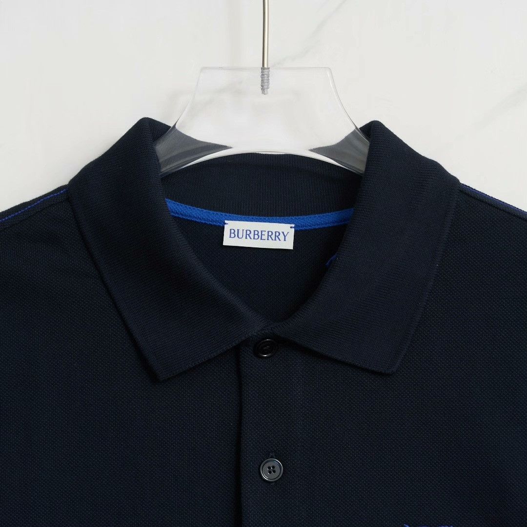Burberry Burberry Men's Embroidered Navy Polo Shirt Size US S / EU 44-46 / 1 - 2 Thumbnail