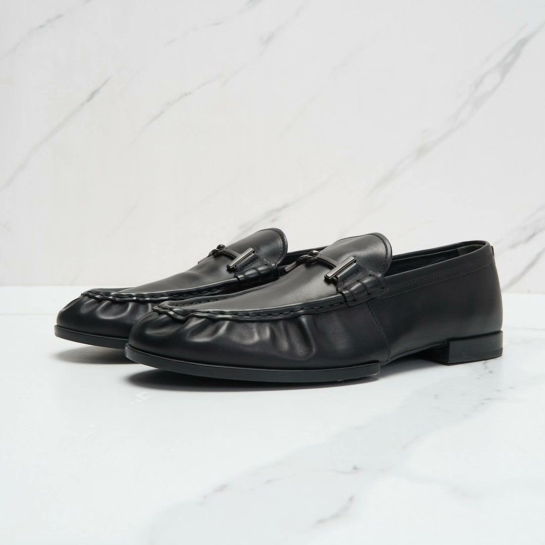 Tod's Tod's Double T Buckle Pleated Loafers Size US 8 / EU 41 - 2 Thumbnail