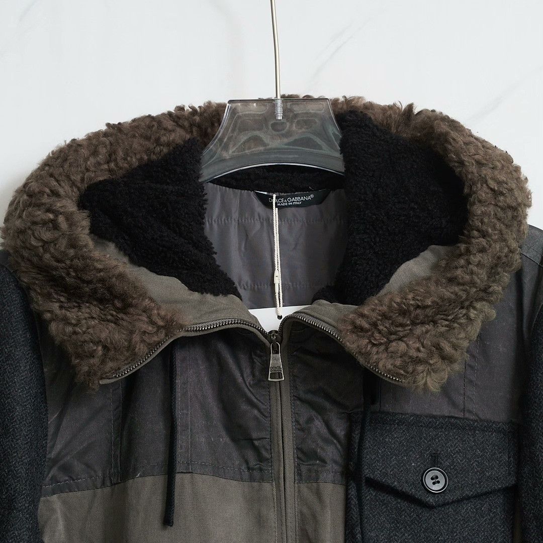 Dolce & Gabbana Dolce&Gabbana Men's Patchwork Puffer Jacket Size US M / EU 48-50 / 2 - 2 Thumbnail
