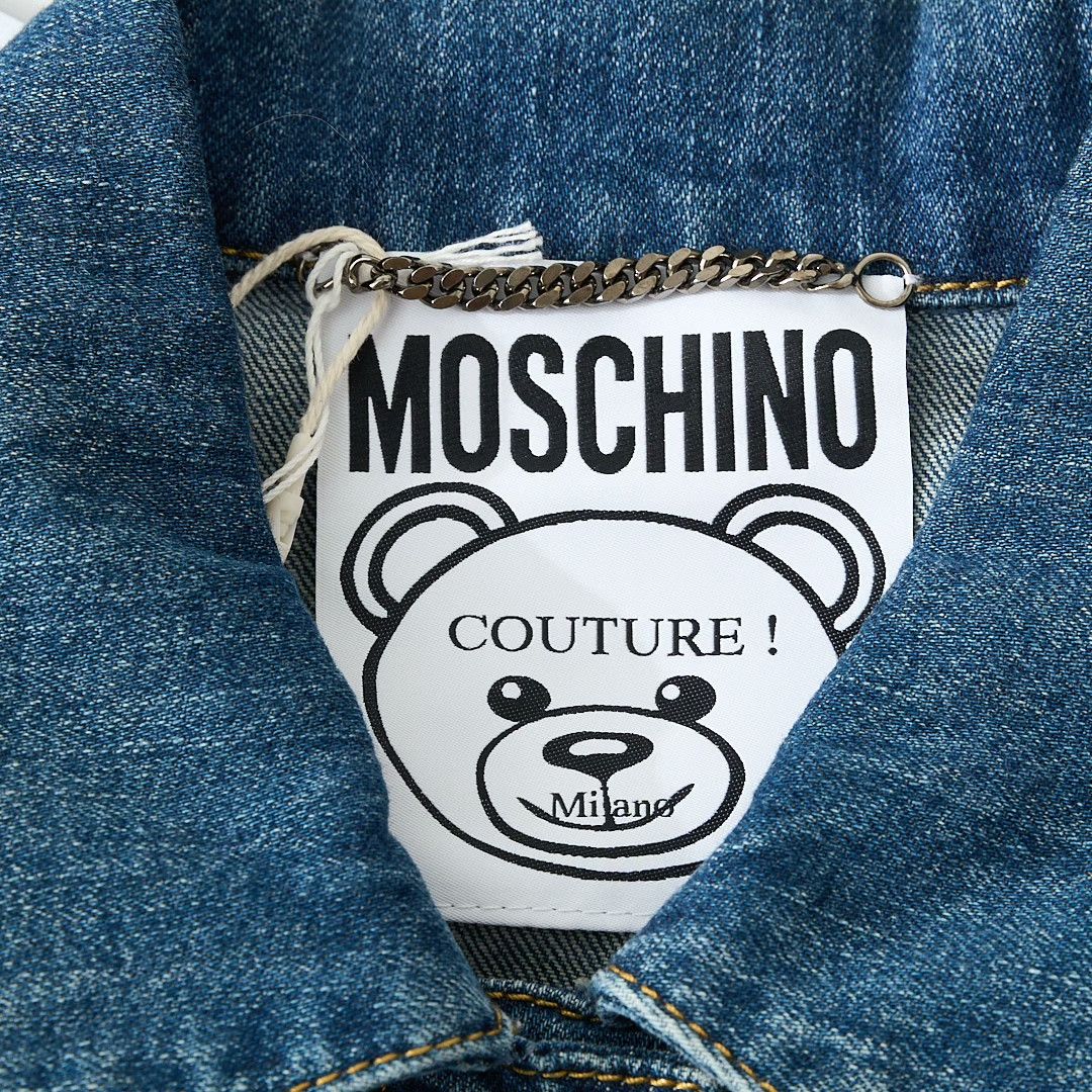 Moschino Moschino Women's Embroidered Washed Denim Jacket Size S / US 4 / IT 40 - 6 Thumbnail
