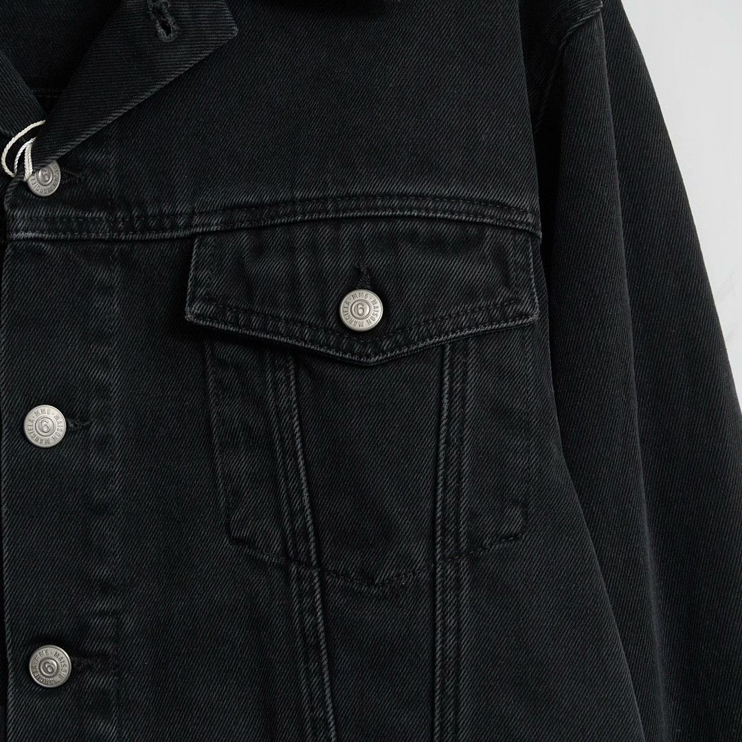 MM6 MM6 Women's Ribbon Washed Denim Jacket Size M / US 6-8 / IT 42-44 - 3 Thumbnail