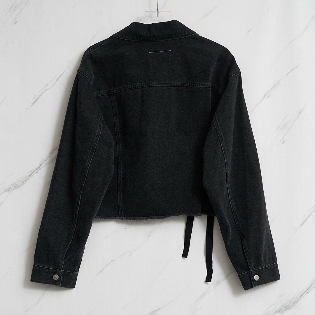MM6 MM6 Women's Ribbon Washed Denim Jacket Size M / US 6-8 / IT 42-44 - 4 Thumbnail