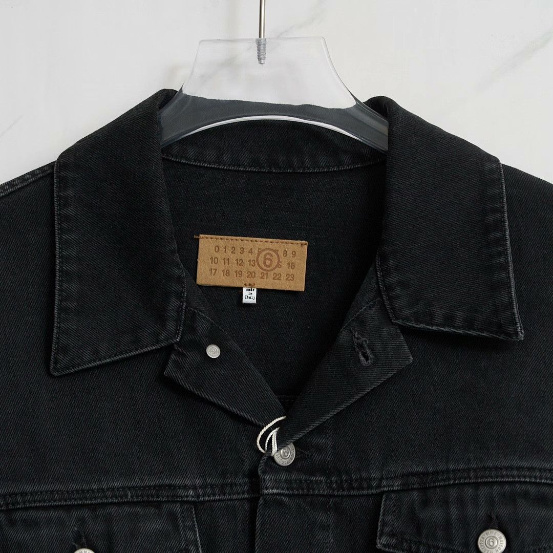 MM6 MM6 Women's Ribbon Washed Denim Jacket Size M / US 6-8 / IT 42-44 - 2 Thumbnail
