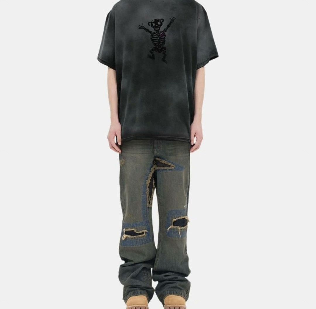 WE11DONE WE11DONE Men's Distressed Patch Jeans Size US 36 / EU 52 - 9 Thumbnail