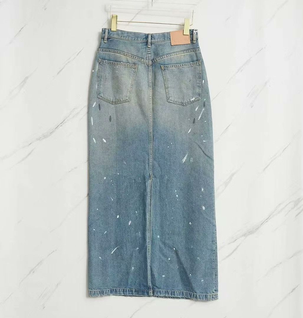 Acne Studios Acne Studios Women's Graffiti Distressed Denim Skirt Size 36" / US 14 / IT 50 - 3 Thumbnail