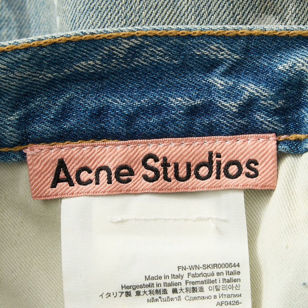 Acne Studios Acne Studios Women's Graffiti Distressed Denim Skirt Size 36" / US 14 / IT 50 - 5 Thumbnail