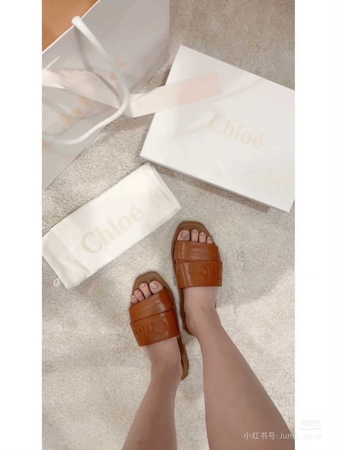 Chloe Chloe Women's Logo Embroidered Slippers Size US 5 / IT 35 - 8 Thumbnail