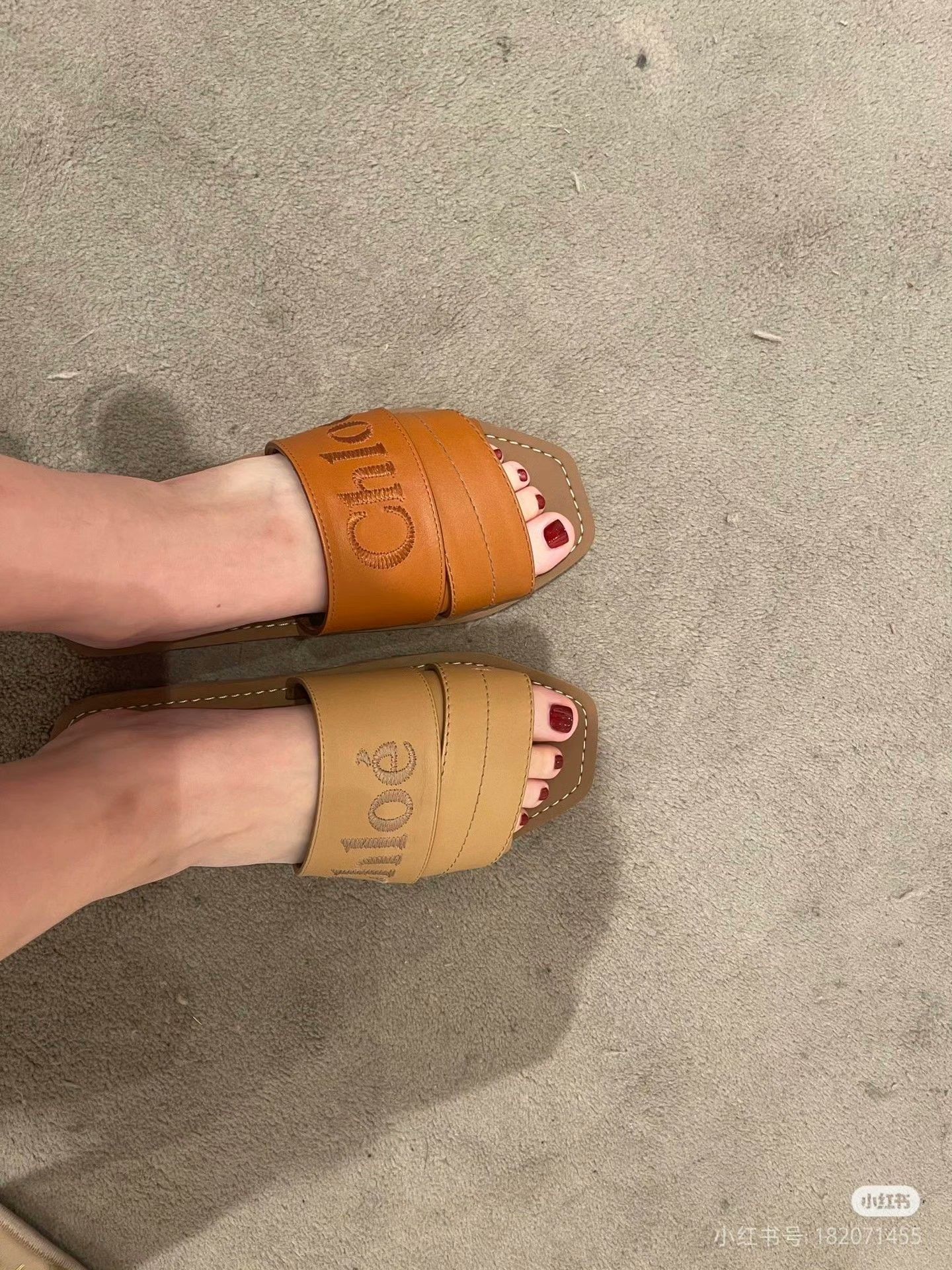 Chloe Chloe Women's Logo Embroidered Slippers Size US 5 / IT 35 - 9 Thumbnail
