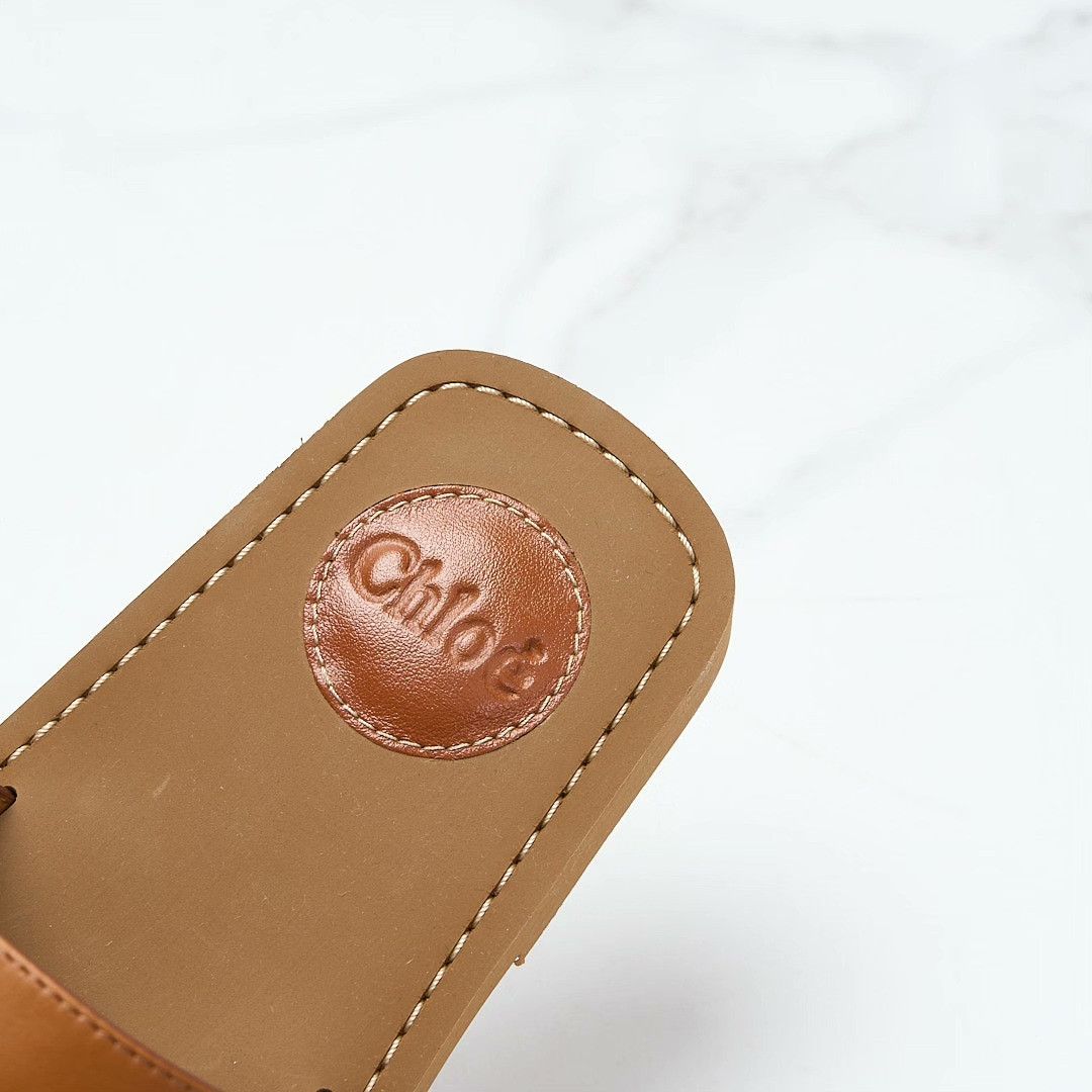 Chloe Chloe Women's Logo Embroidered Slippers Size US 5 / IT 35 - 5 Thumbnail