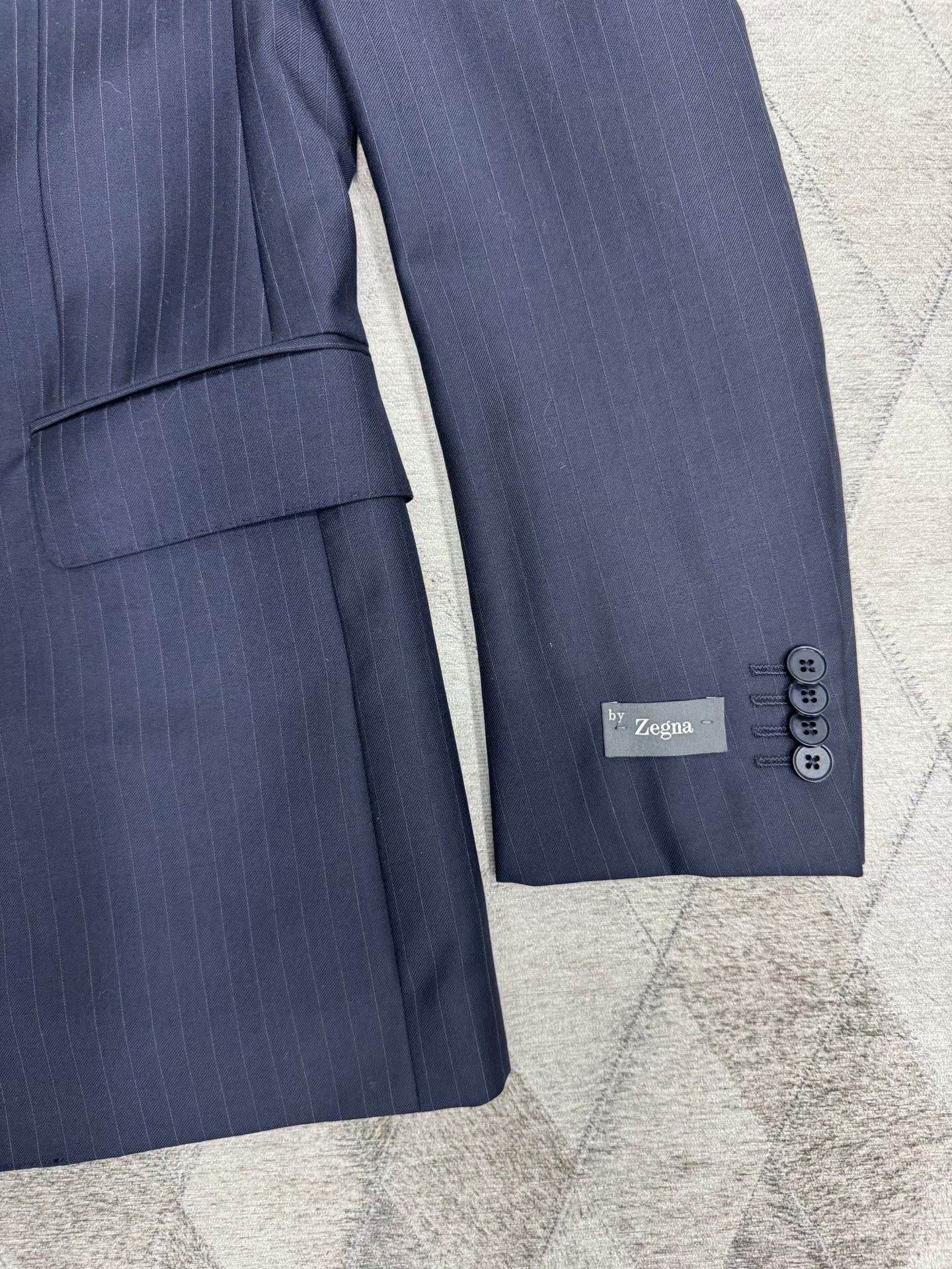 Ermenegildo Zegna Zegna Striped Wool Suit Size US M / EU 48-50 / 2 - 4 Thumbnail