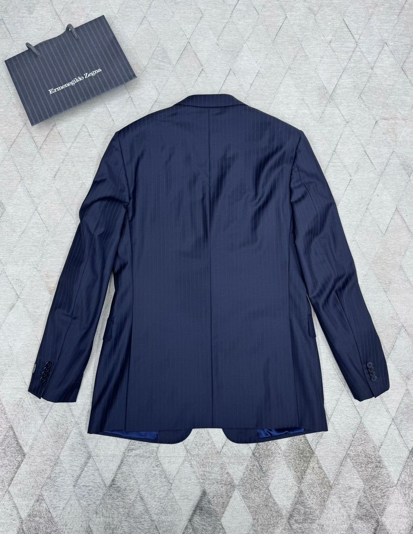 Ermenegildo Zegna Zegna Striped Wool Suit Size US M / EU 48-50 / 2 - 5 Thumbnail