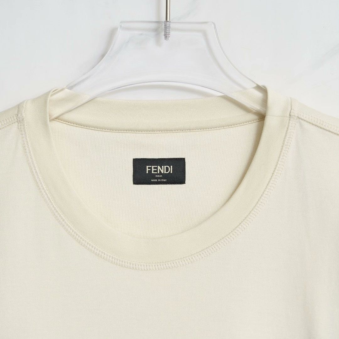 Fendi Fendi Men's Letter Embroidery T-Shirt Size US L / EU 52-54 / 3 - 2 Thumbnail