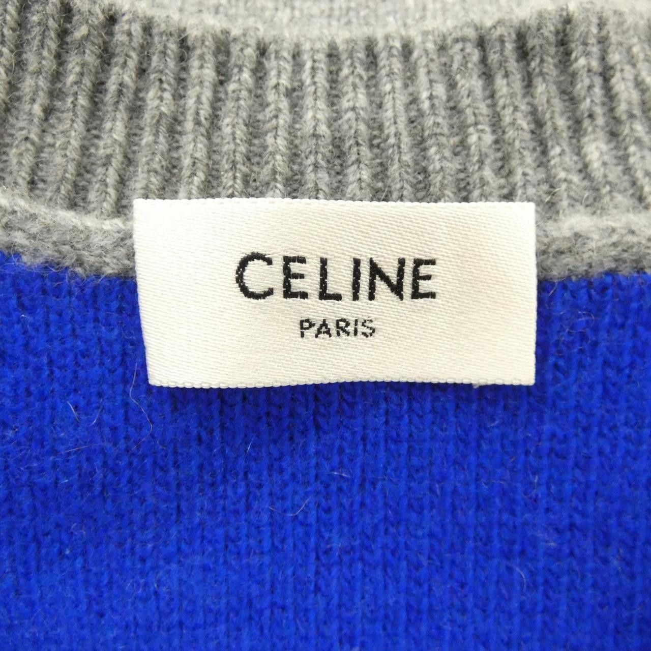 Celine Celine CELINE Triomphe Jacquard Cashmere Blend Knit Textile Tops RY0M40X73 DUTY FREE for USA Size ONE SIZE - 4 Thumbnail