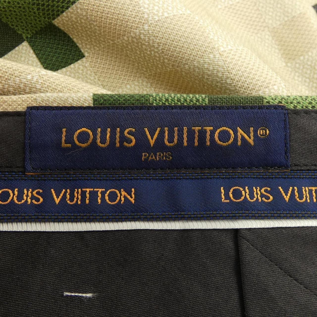 Louis Vuitton Louis Vuitton Louis Vuitton Tailored Cotton Damier Cigarette Pants Textile Pants HQP60WHSB DUTY FREE for USA Size ONE SIZE - 4 Thumbnail