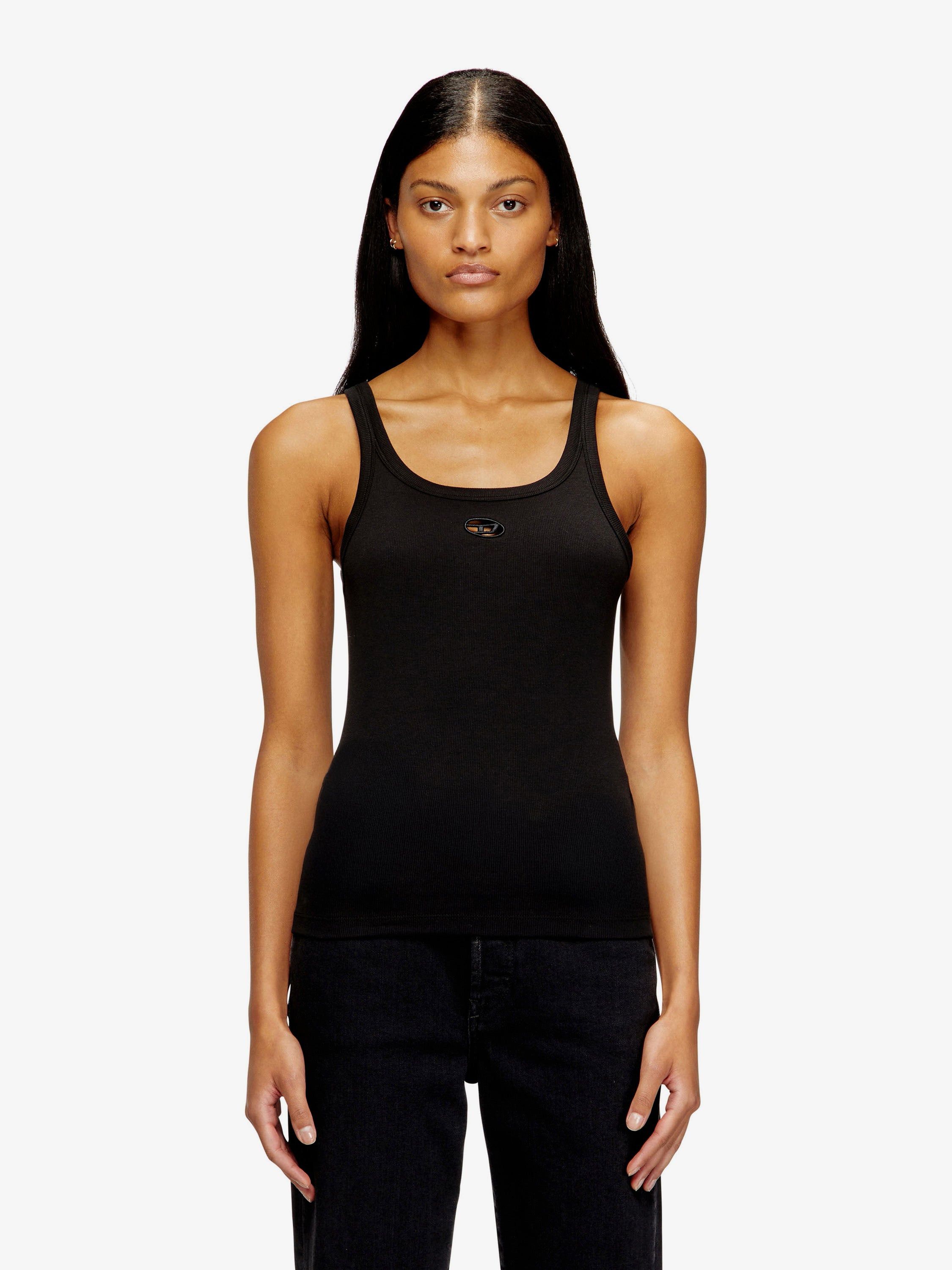 Diesel T-Wife-Od Ribbed Cotton Tank Top Size S / US 4 / IT 40 - 3 Thumbnail
