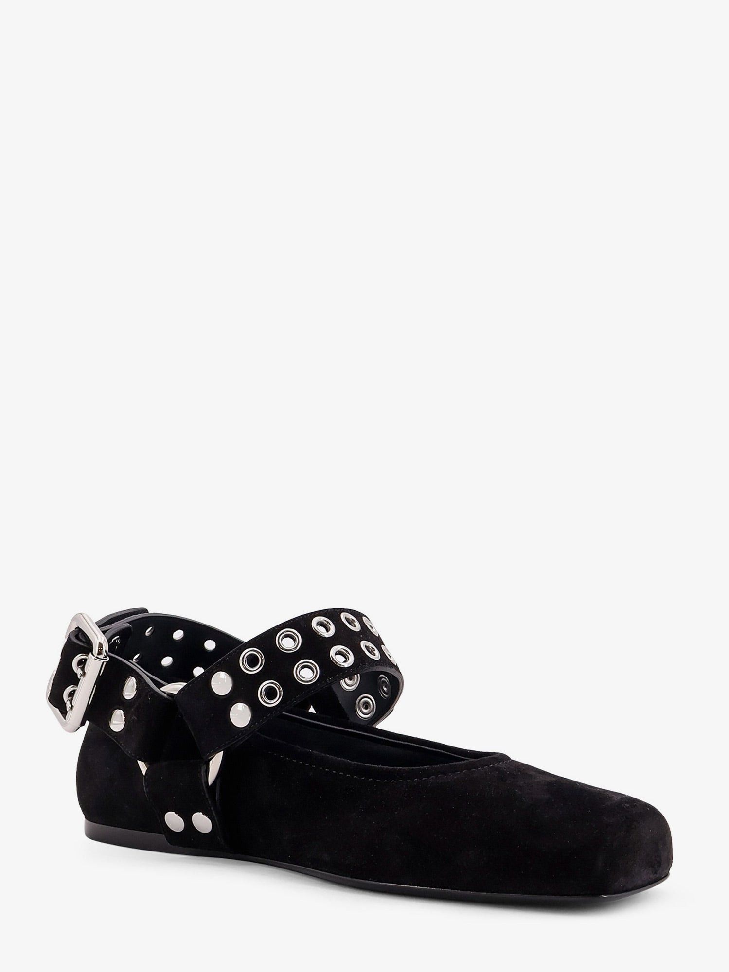 Alaia Suede Biker Flat Ballerinas Size US 7 / IT 37 - 3 Thumbnail