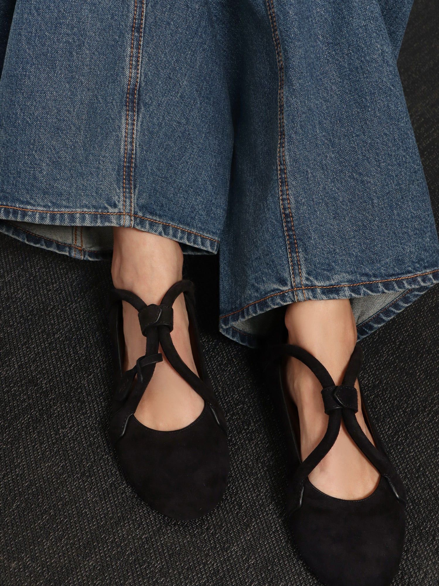 Alaia Le Teckel Suede Ballet Flats Size US 7 / IT 37 - 4 Thumbnail