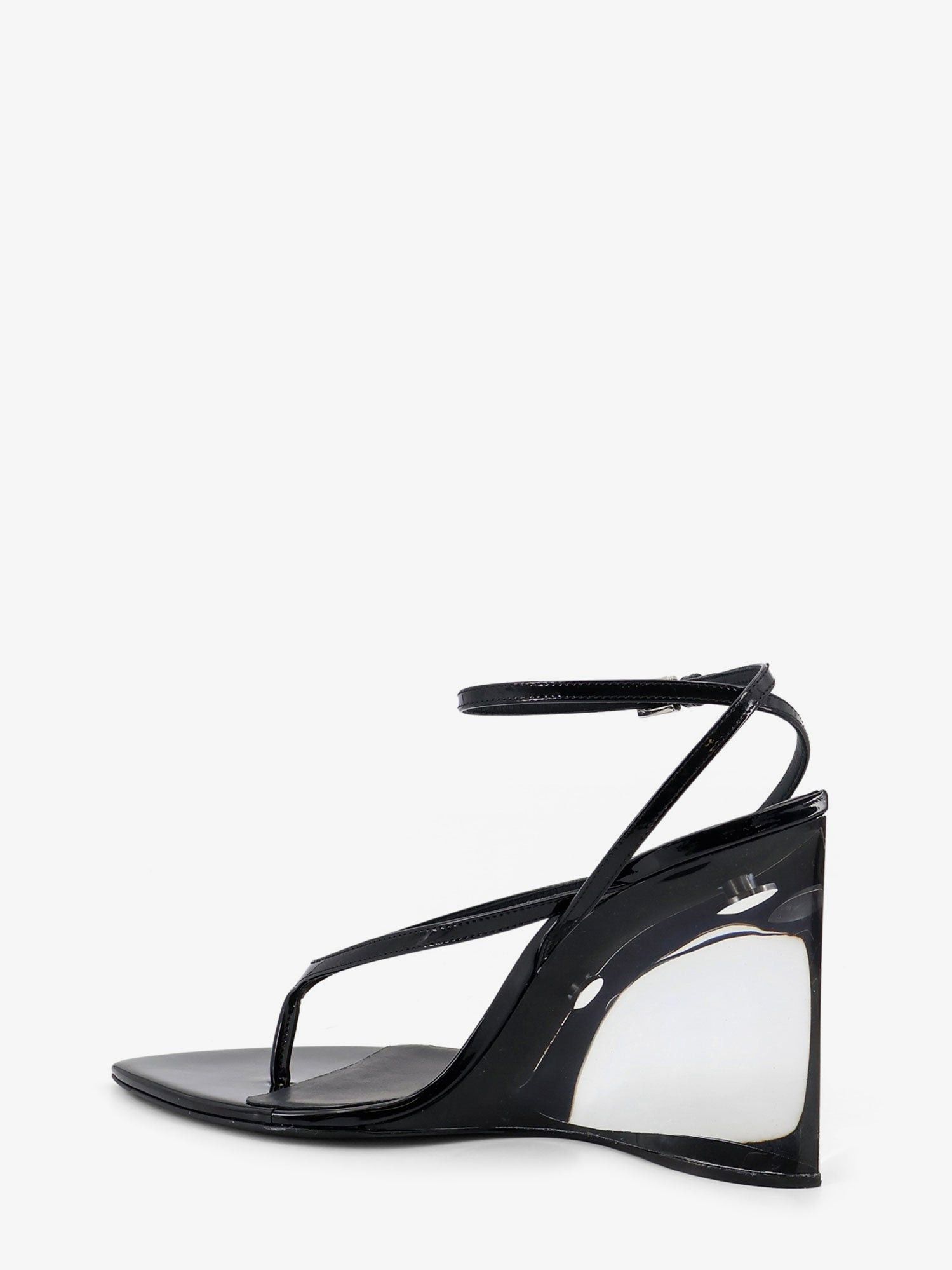 Alaia Leather Sandals With Plexiglass Heels Size US 7 / IT 37 - 3 Thumbnail