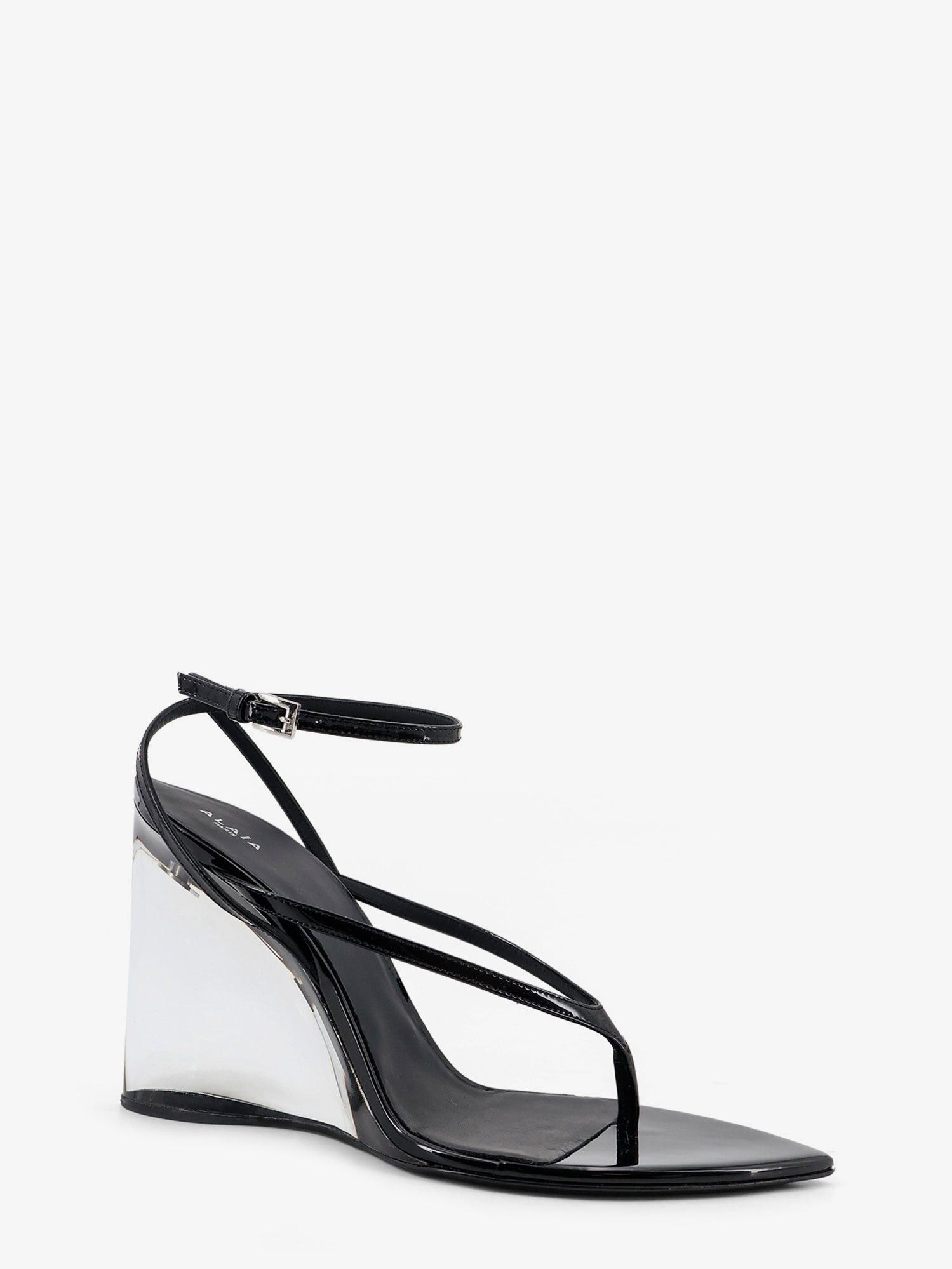 Alaia Leather Sandals With Plexiglass Heels Size US 8 / IT 38 - 2 Thumbnail