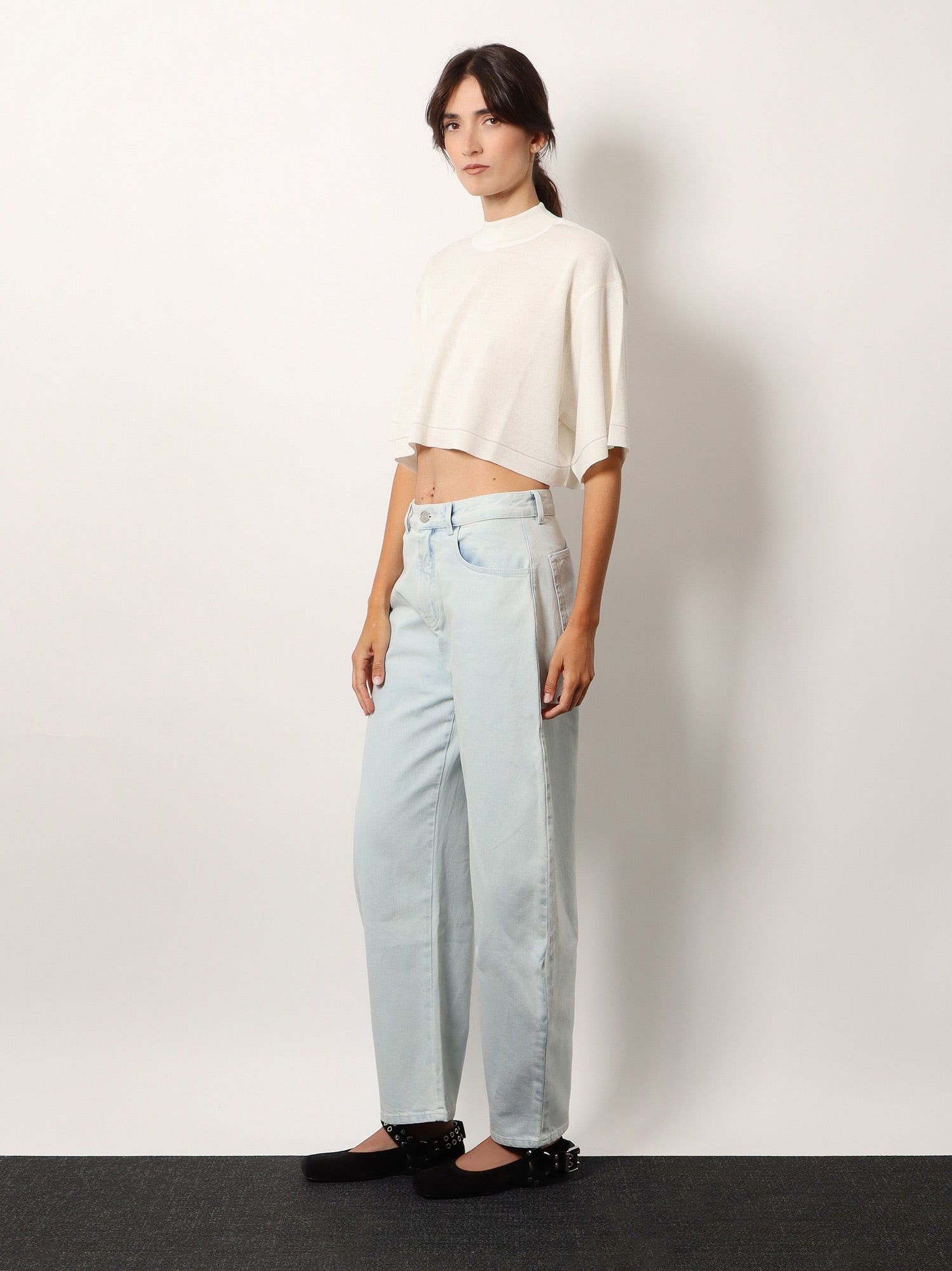 Alaia Cropped Cotton Blend Top Size S / US 4 / IT 40 - 3 Thumbnail