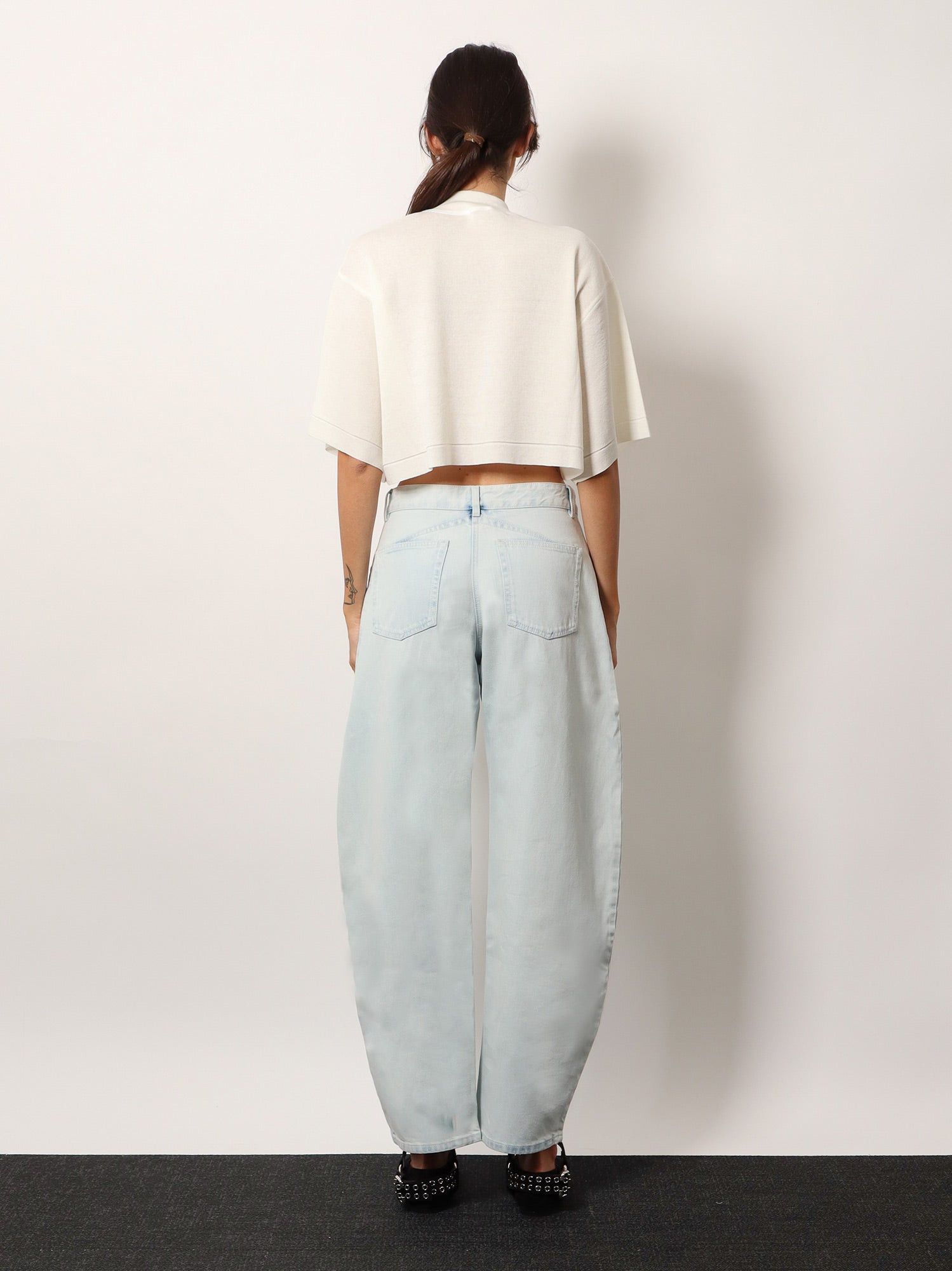 Alaia Cropped Cotton Blend Top Size S / US 4 / IT 40 - 4 Thumbnail