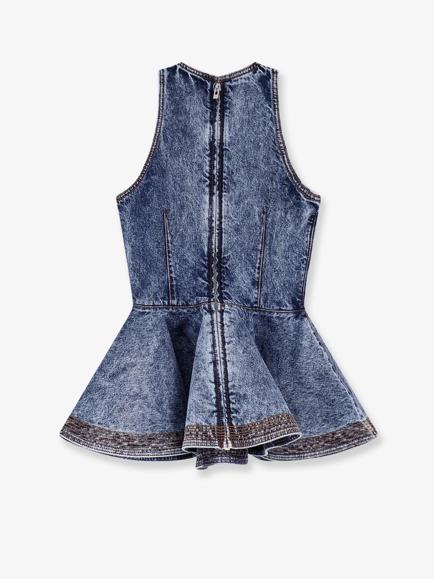 Alaia Peplum Denim Top Size M / US 6-8 / IT 42-44 - 2 Thumbnail