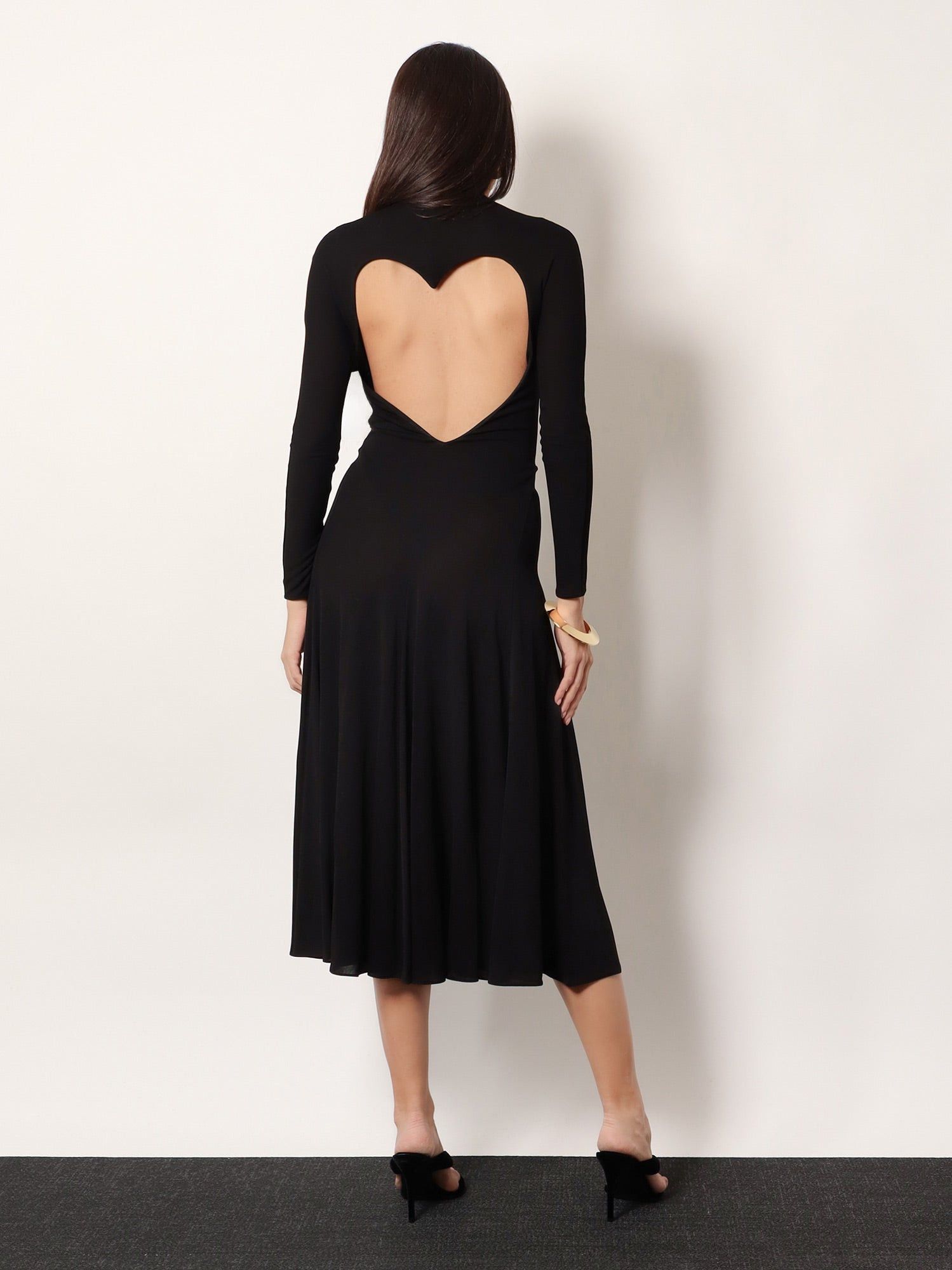 Alaia Viscose Long Heart Dress Size M / US 6-8 / IT 42-44 - 3 Thumbnail