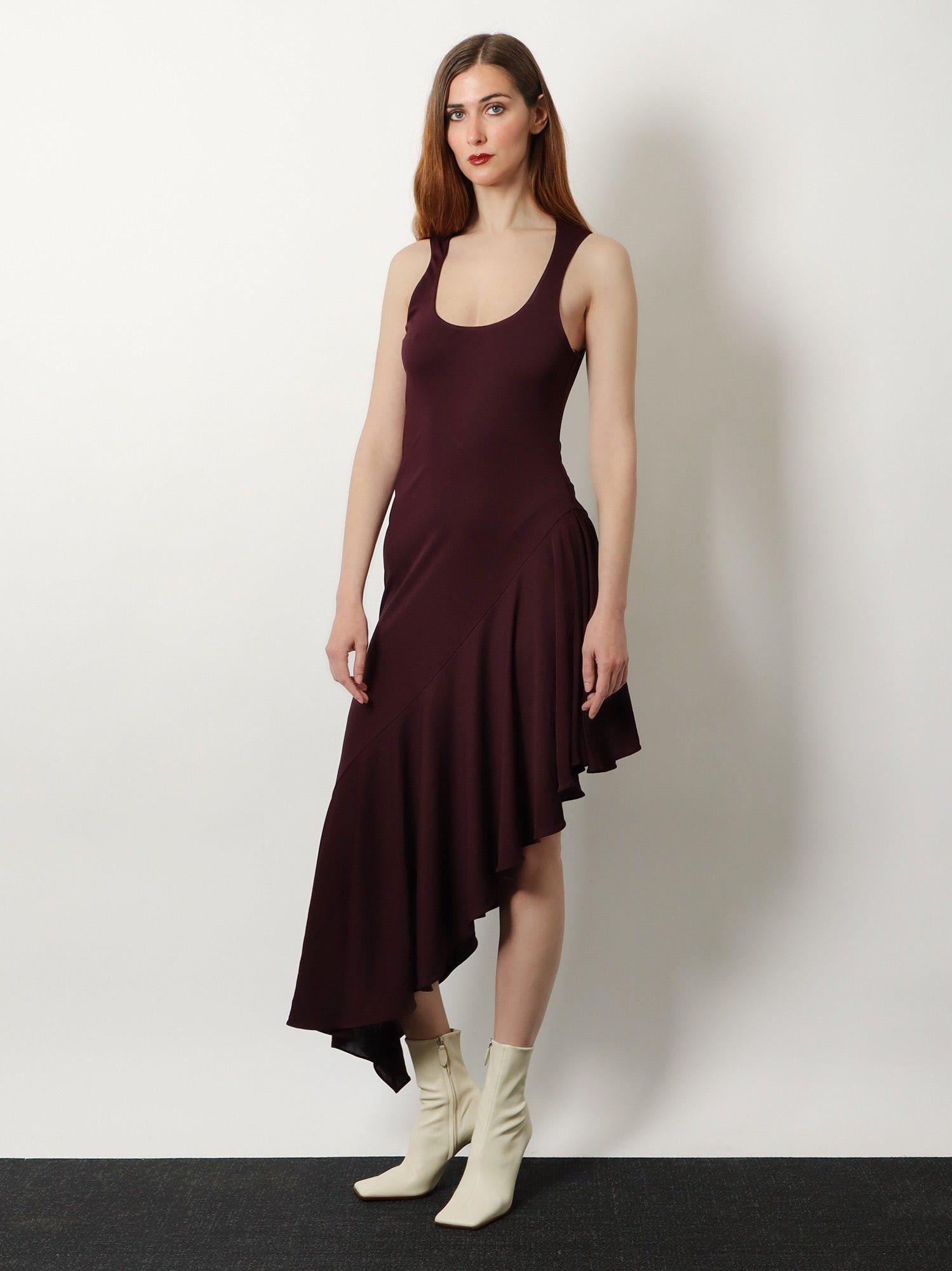 Alaia Long Asymmetrical Viscose Dress Size S / US 4 / IT 40 - 4 Thumbnail