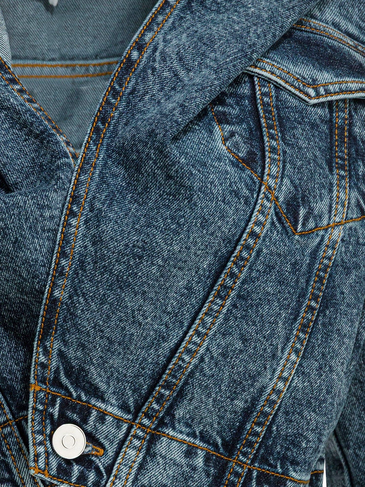 Alaia Hooded Denim Jacket Size M / US 6-8 / IT 42-44 - 3 Thumbnail