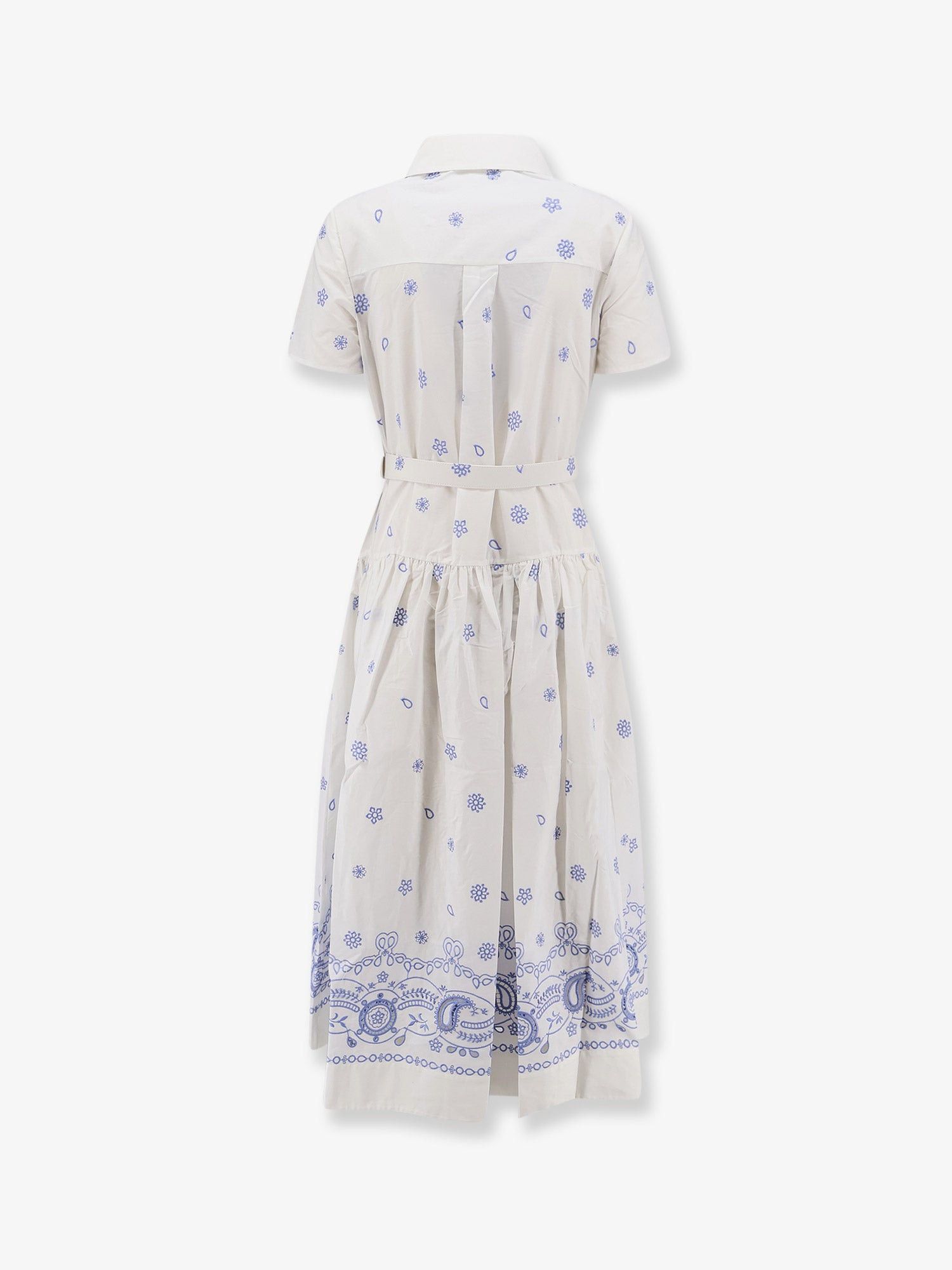 Self-Portrait Long Cotton Dress With All-Over Contrasting Embroidery Size S / US 4 / IT 40 - 2 Thumbnail