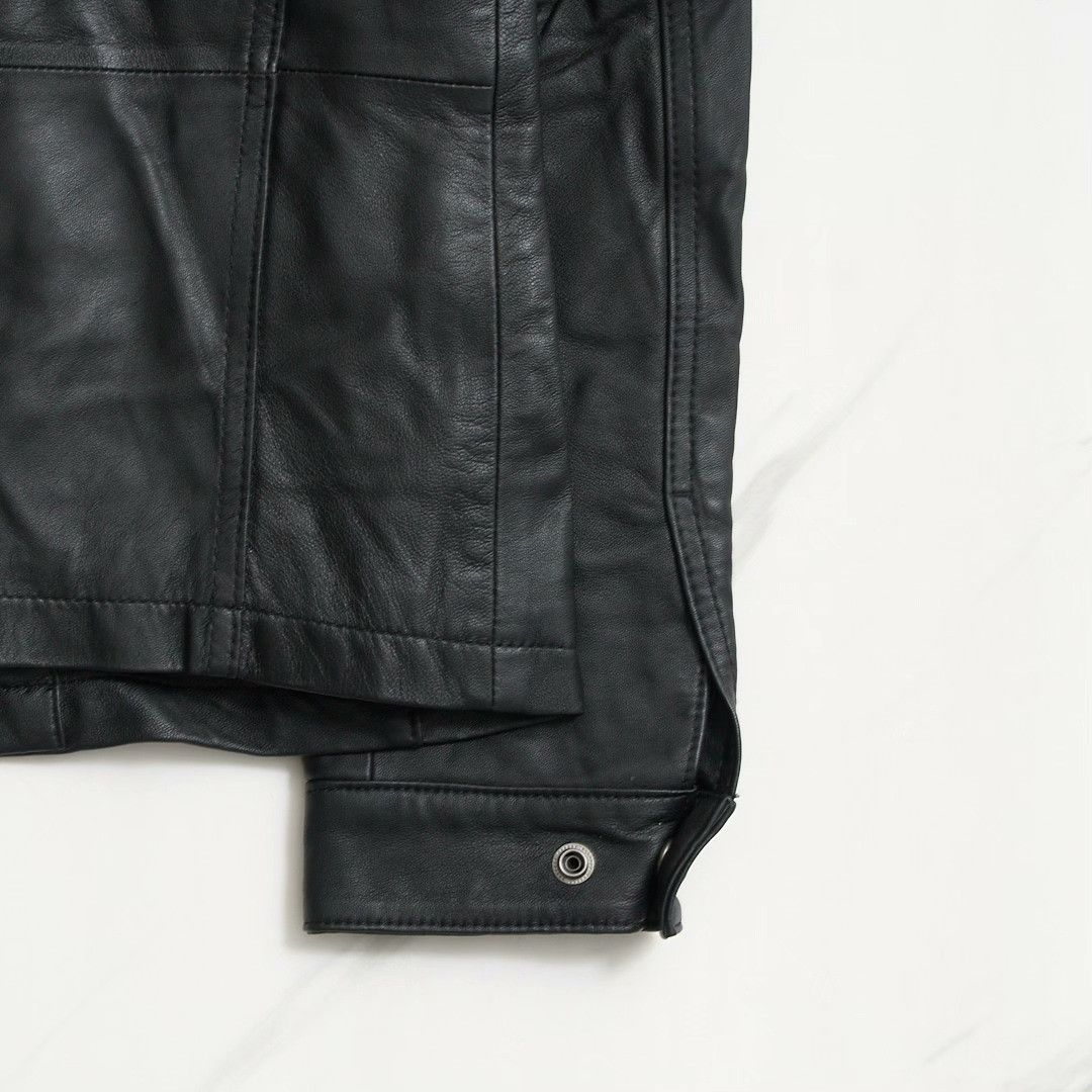 Emporio Armani Emporio Armani Men's Minimalist Leather Jacket Size US M / EU 48-50 / 2 - 6 Thumbnail