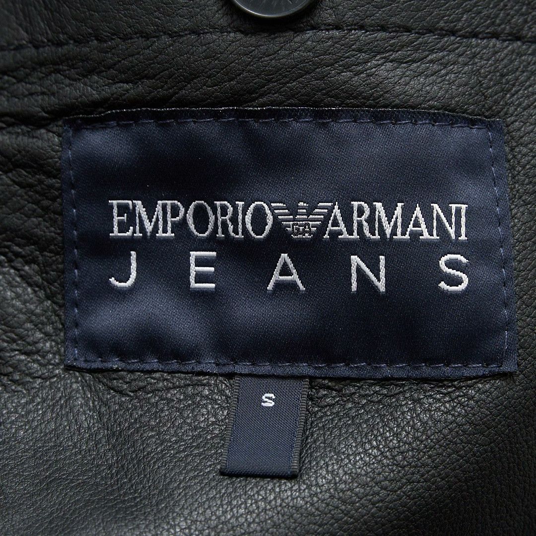 Emporio Armani Emporio Armani Men's Minimalist Leather Jacket Size US M / EU 48-50 / 2 - 7 Thumbnail