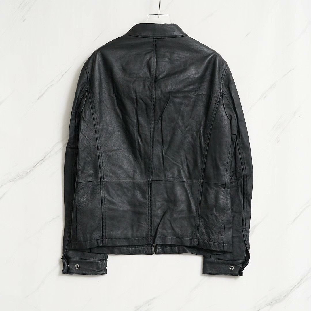 Emporio Armani Emporio Armani Men's Minimalist Leather Jacket Size US M / EU 48-50 / 2 - 5 Thumbnail