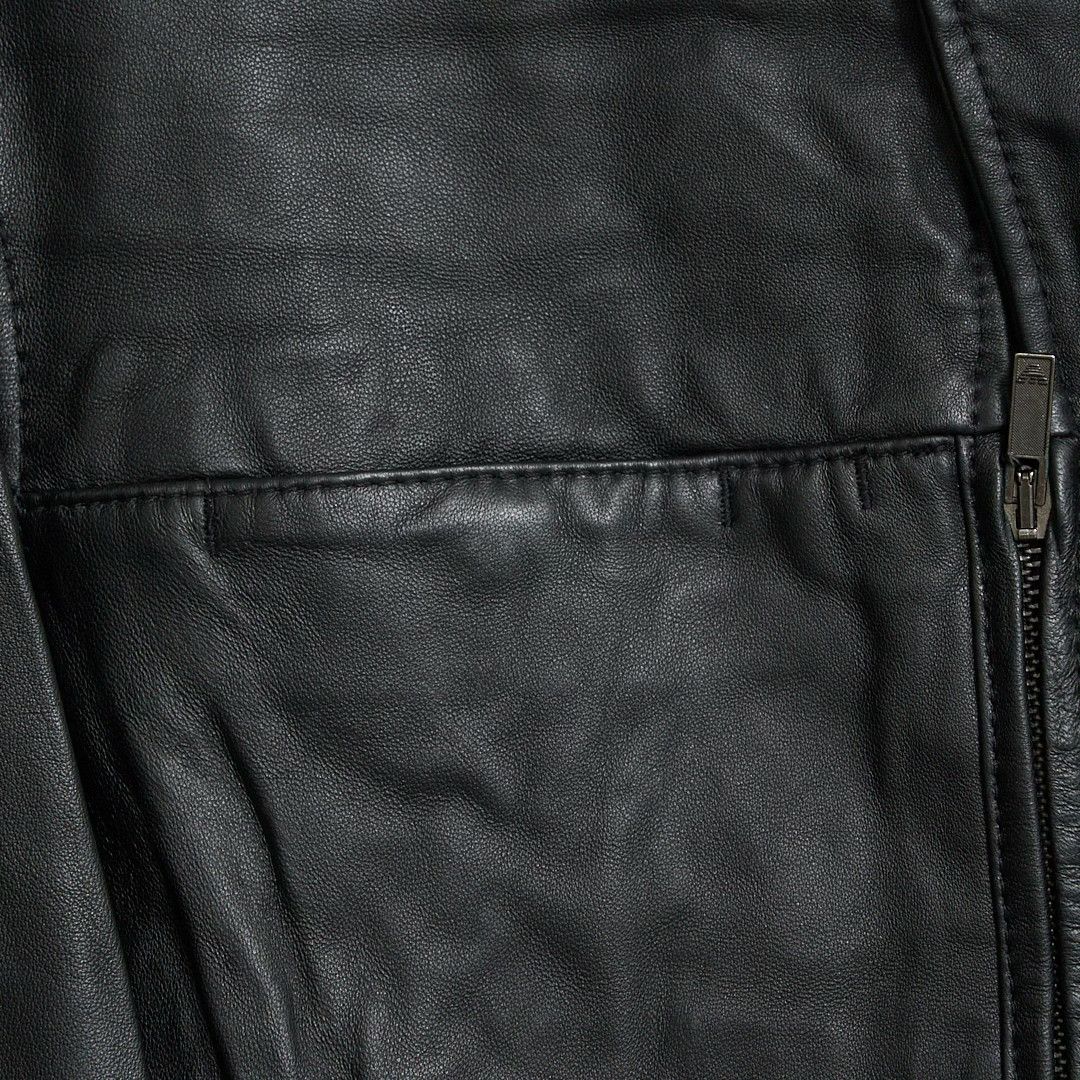 Emporio Armani Emporio Armani Men's Minimalist Leather Jacket Size US M / EU 48-50 / 2 - 4 Thumbnail