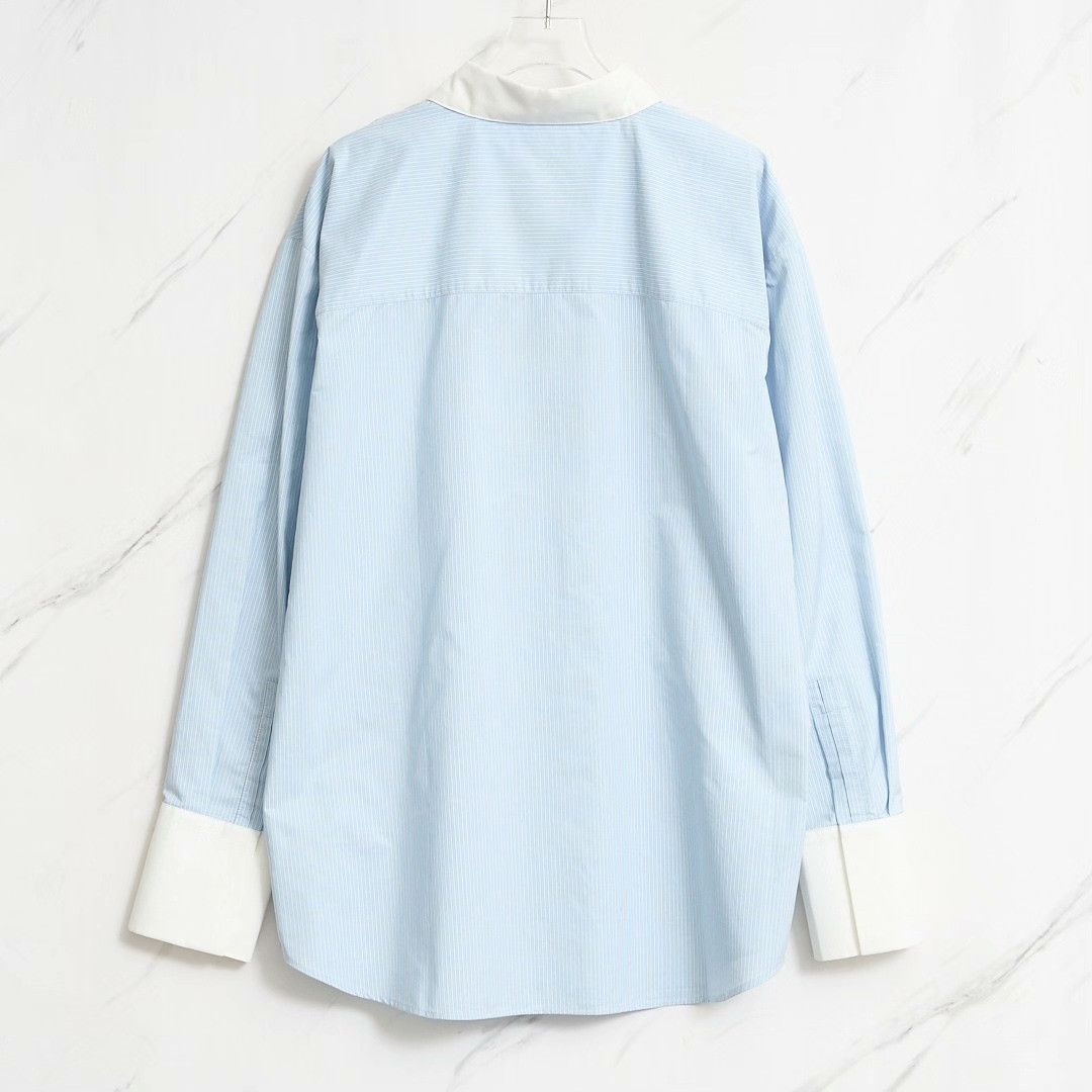Saint Laurent Paris Saint Laurent Women's Colorblock Stripe Shirt Size S / US 4 / IT 40 - 4 Thumbnail