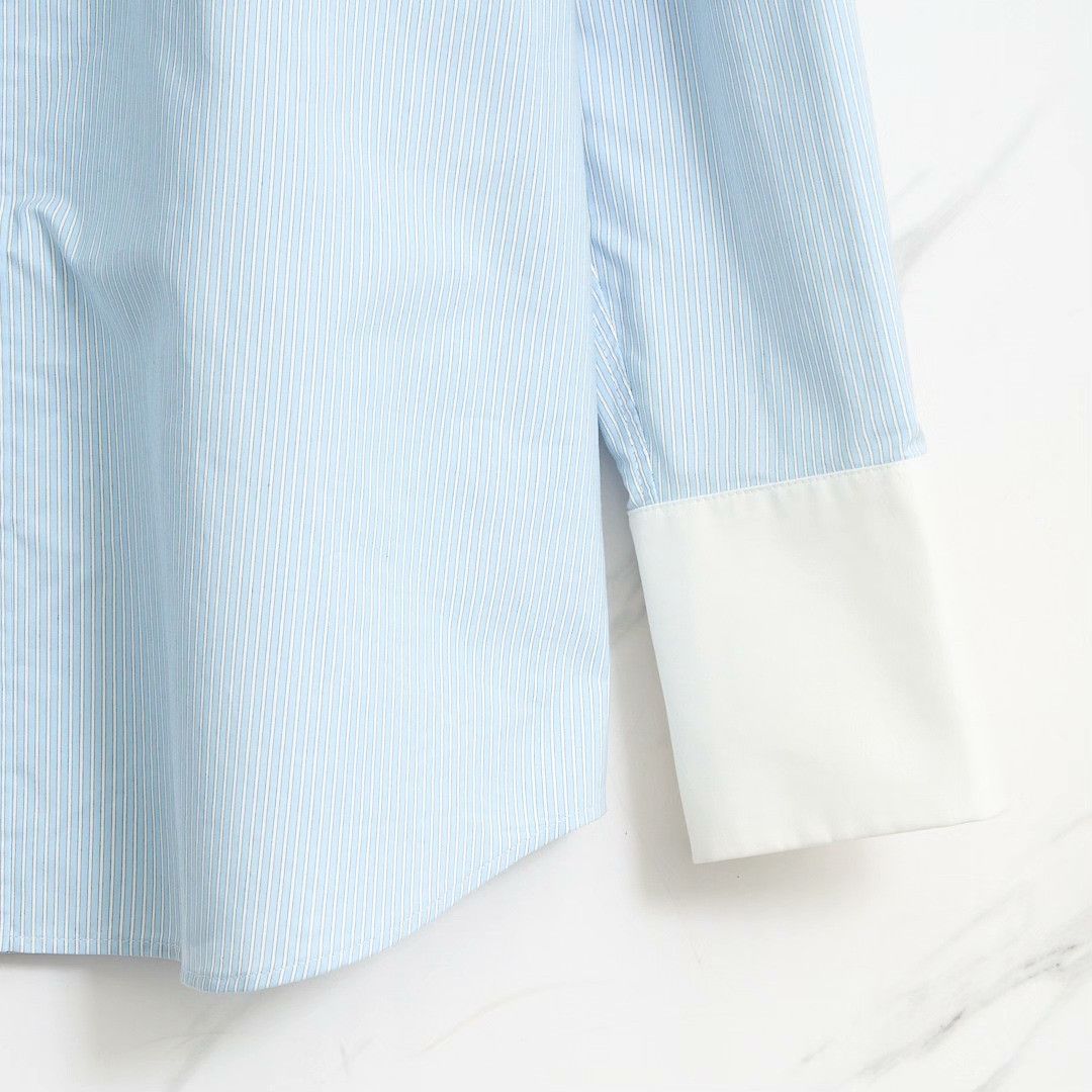 Saint Laurent Paris Saint Laurent Women's Colorblock Stripe Shirt Size S / US 4 / IT 40 - 3 Thumbnail