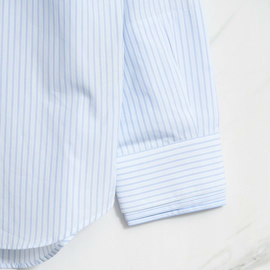 Dior Dior Men's Letter Print Striped Shirt Size US XS / EU 42 / 0 - 3 Thumbnail