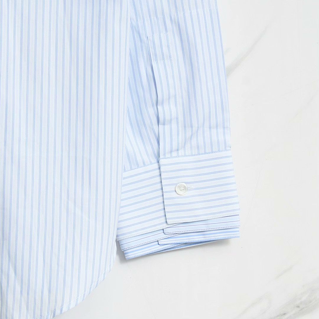 Dior Dior Men's Letter Print Striped Shirt Size US XS / EU 42 / 0 - 6 Thumbnail