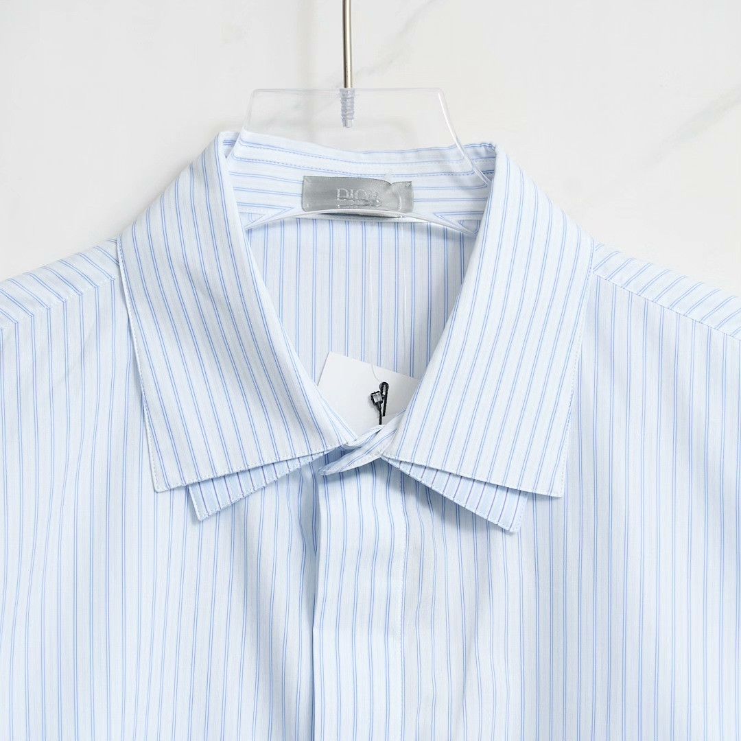 Dior Dior Men's Letter Print Striped Shirt Size US XS / EU 42 / 0 - 2 Thumbnail