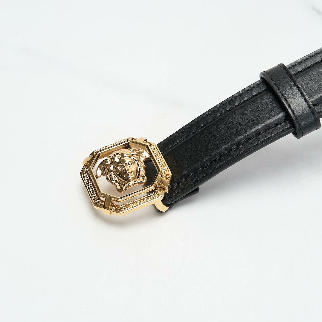 Versace Versace Men's Medusa Embossed Belt Size ONE SIZE - 2 Thumbnail