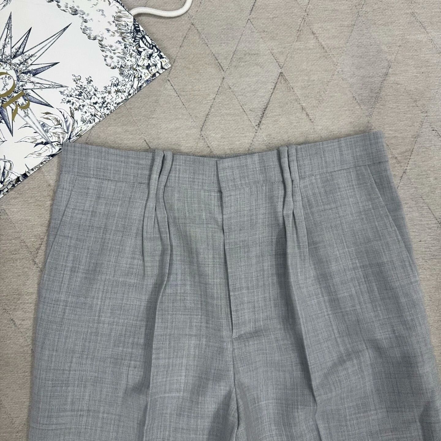 Dior Dior Gray Wool Trousers Size US 34 / EU 50 - 2 Thumbnail
