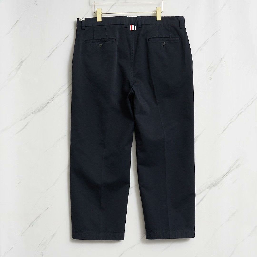 Thom Browne Thom Browne Men's Navy Straight Casual Pants Size US 30 / EU 46 - 4 Thumbnail