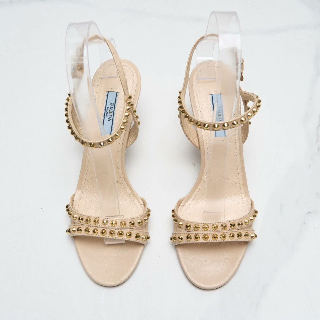 Prada Prada Women's Studded Stiletto Sandals Size US 6 / IT 36 - 4 Thumbnail