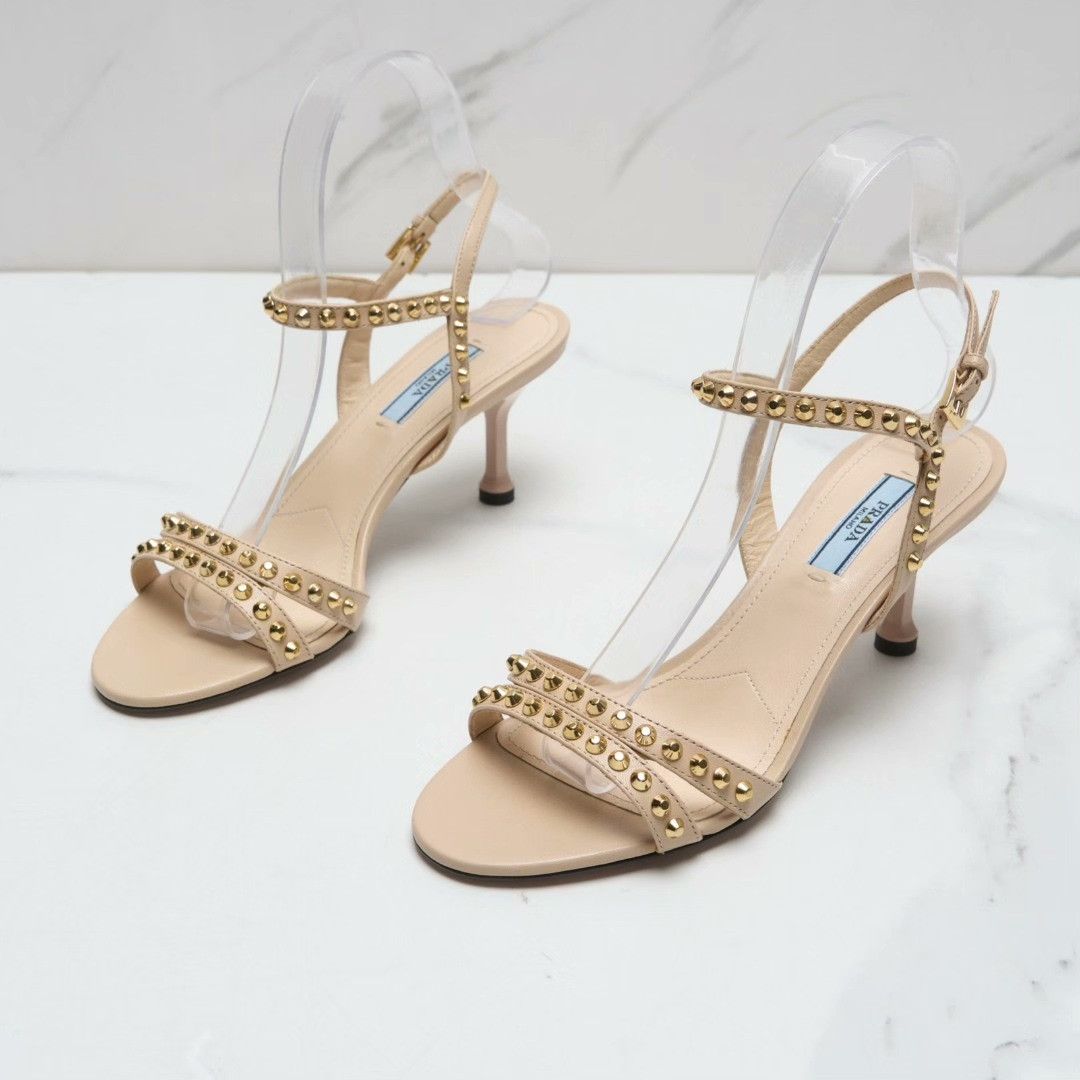 Prada Prada Women's Studded Stiletto Sandals Size US 6 / IT 36 - 3 Thumbnail
