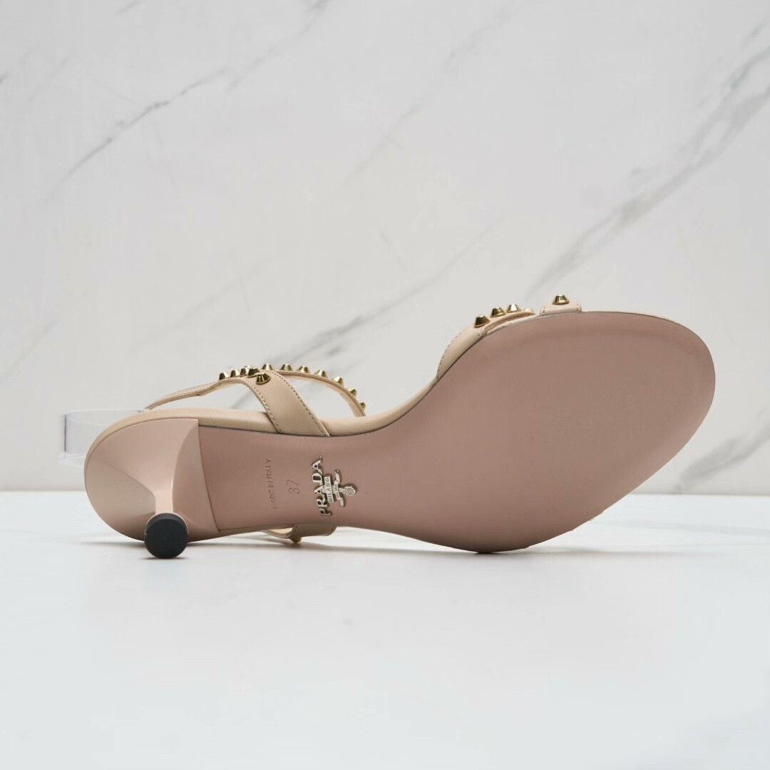 Prada Prada Women's Studded Stiletto Sandals Size US 6 / IT 36 - 8 Thumbnail