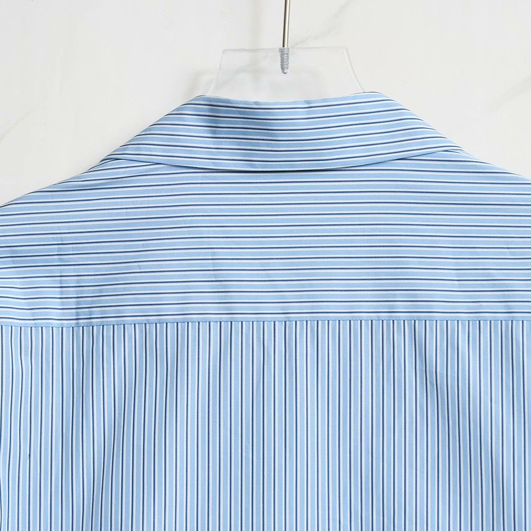 Versace Versace Men's Baroque Print Striped Shirt Size US M / EU 48-50 / 2 - 5 Thumbnail
